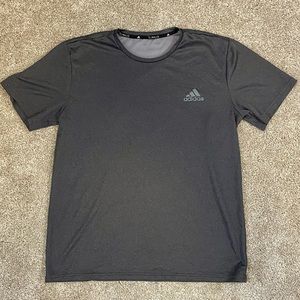 Mens Large Grey Adidas Climalite Athletic Shirt